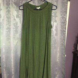 Olive green cotton dress